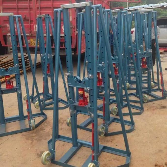 Jack Support Cable Drum / Heavy Load Hydraulic Type Cable Reel Stand 2 Buyers